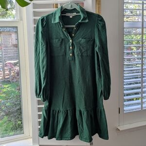 LOFT Long Sleeve Cotton Shirt Dress